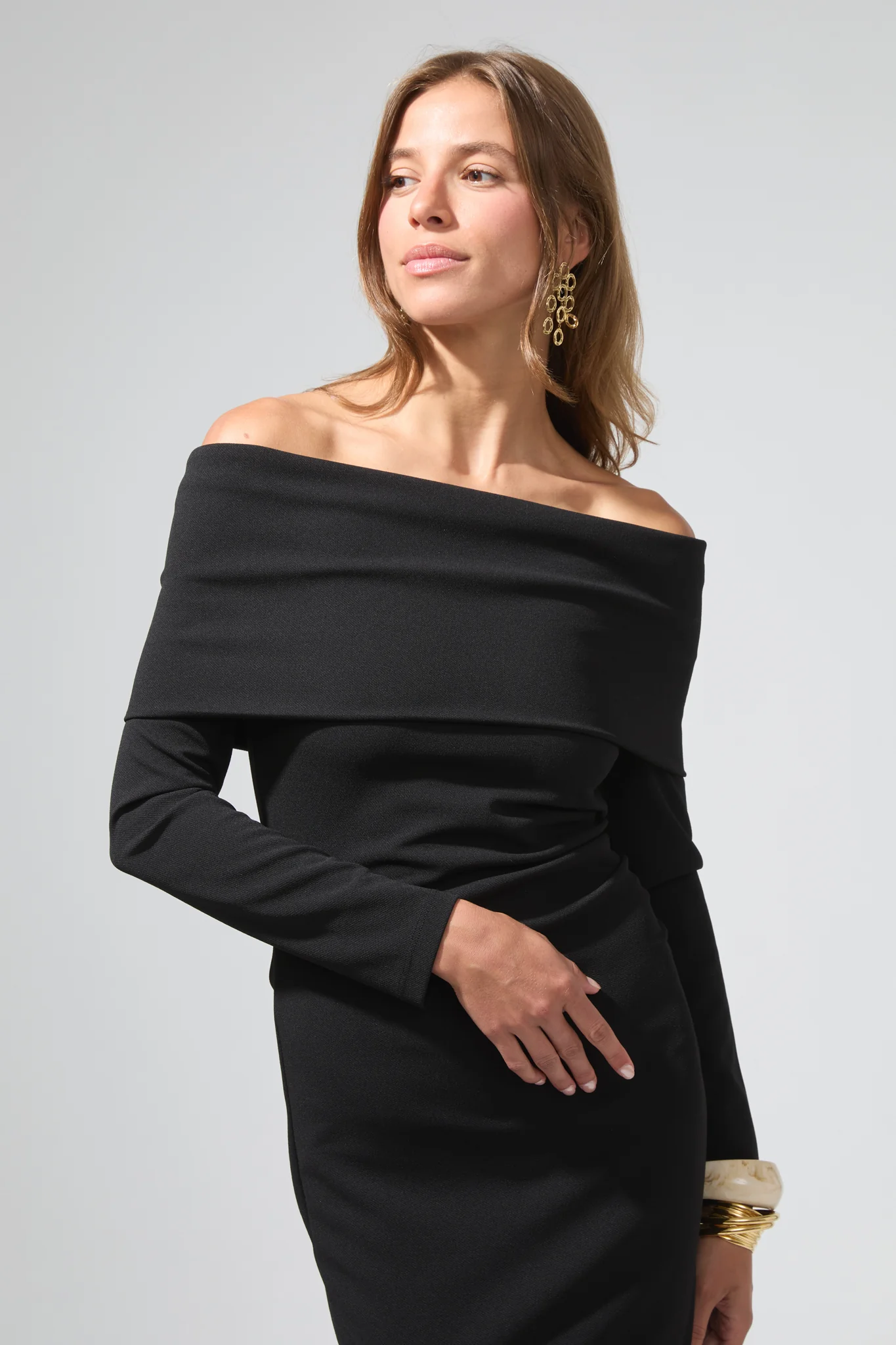 Elizabeth | Robe longue encolure bardot - Image 5