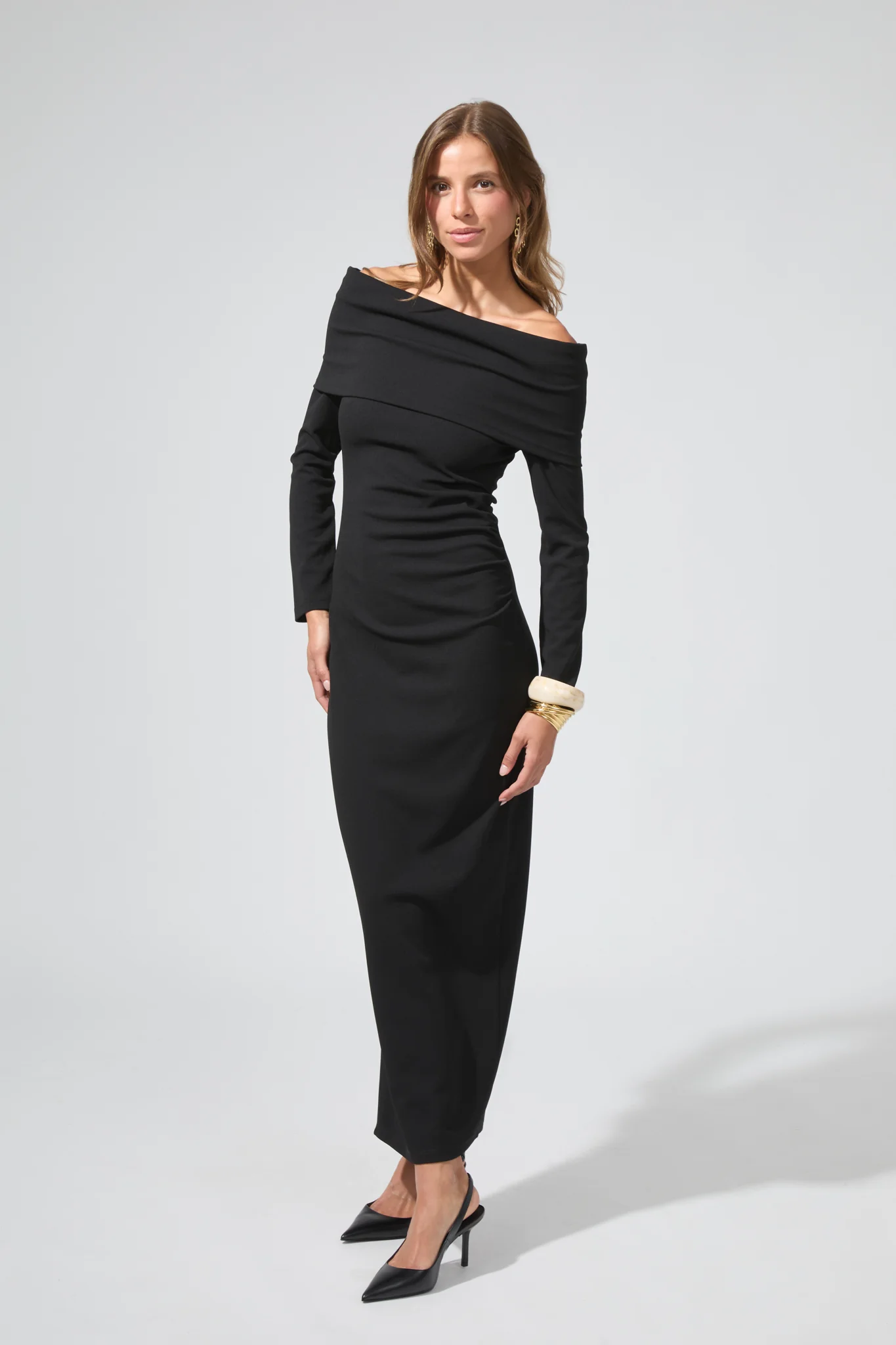 Elizabeth | Robe longue encolure bardot - Image 6
