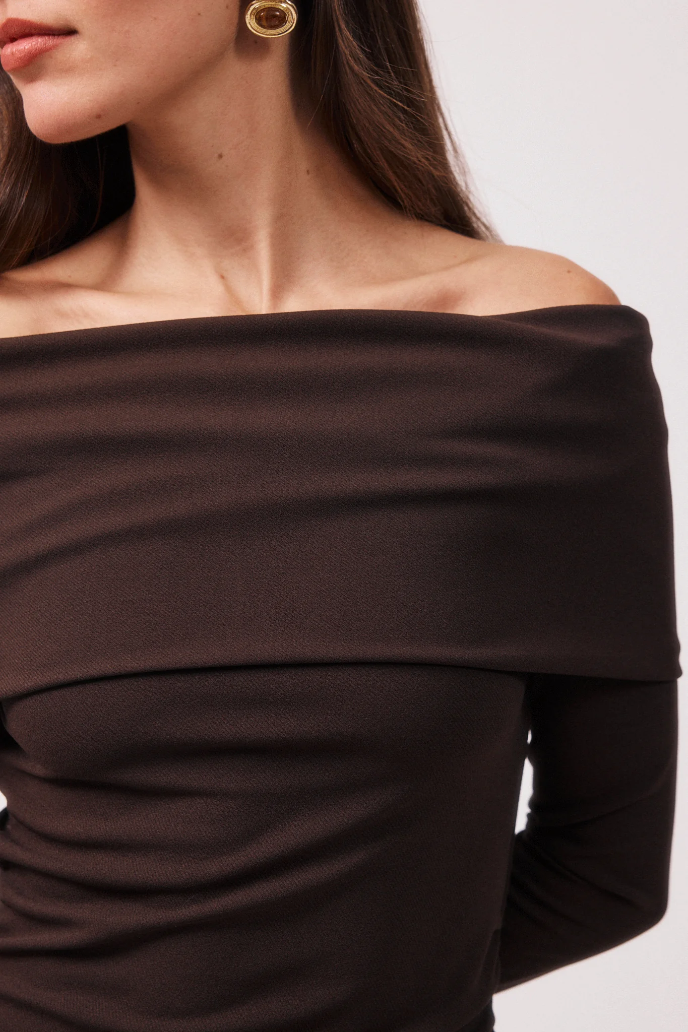 Elizabeth | Robe longue encolure bardot - Image 5
