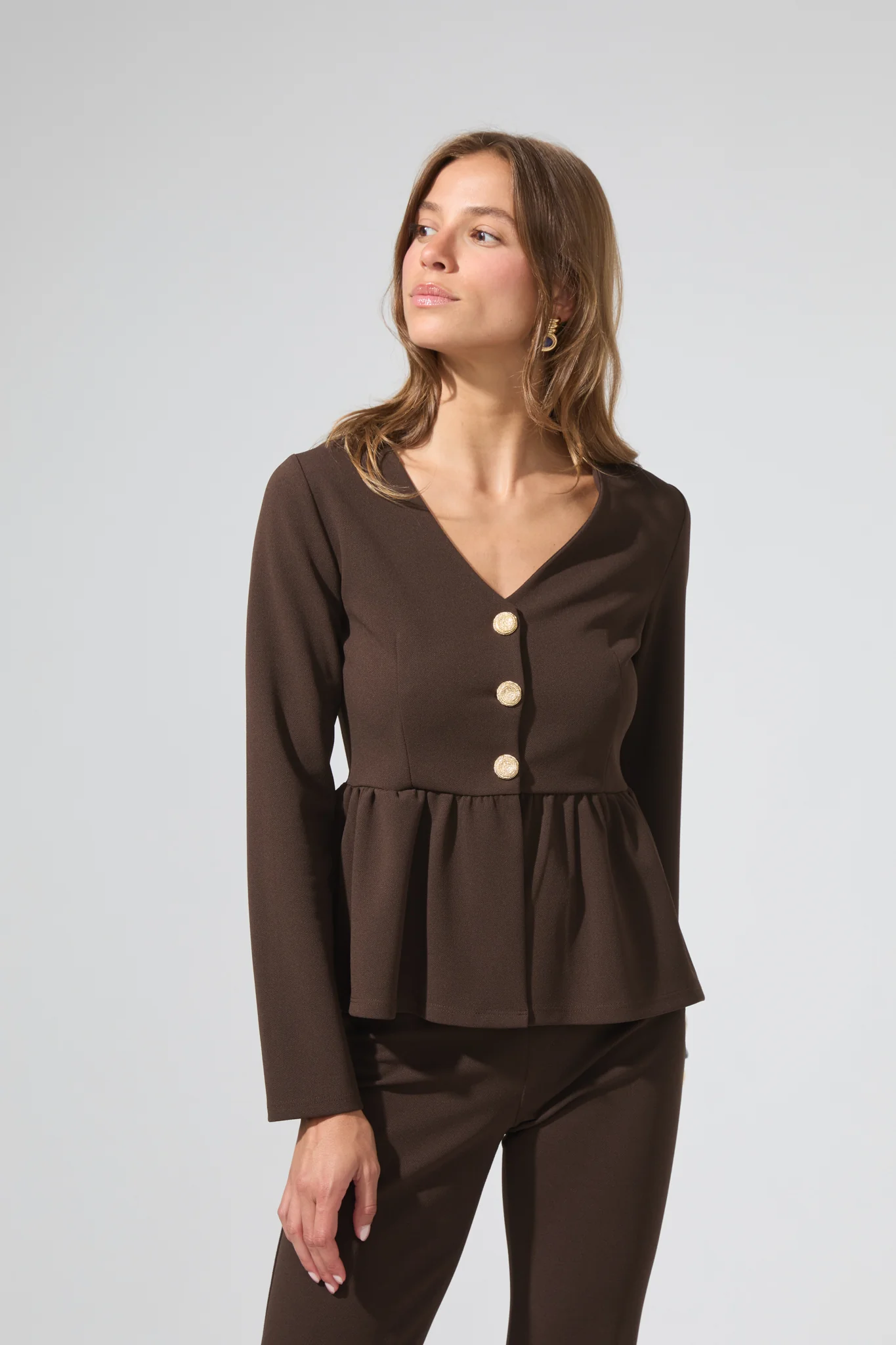 Léon | Top peplum boutonné - Image 4
