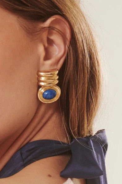 Lior | Boucles pierre ovale - Image 2