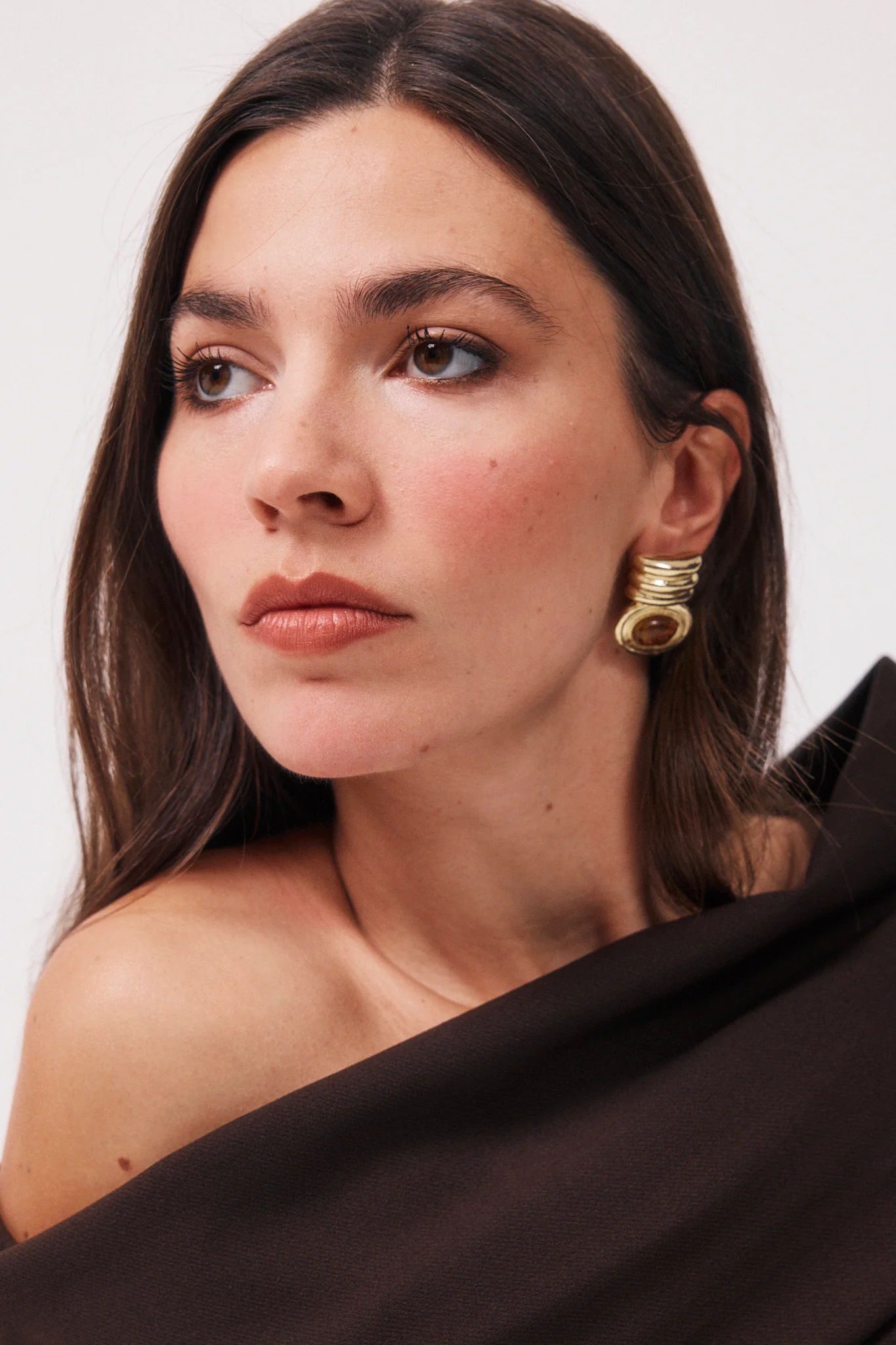 Lior | Boucles pierre ovale
