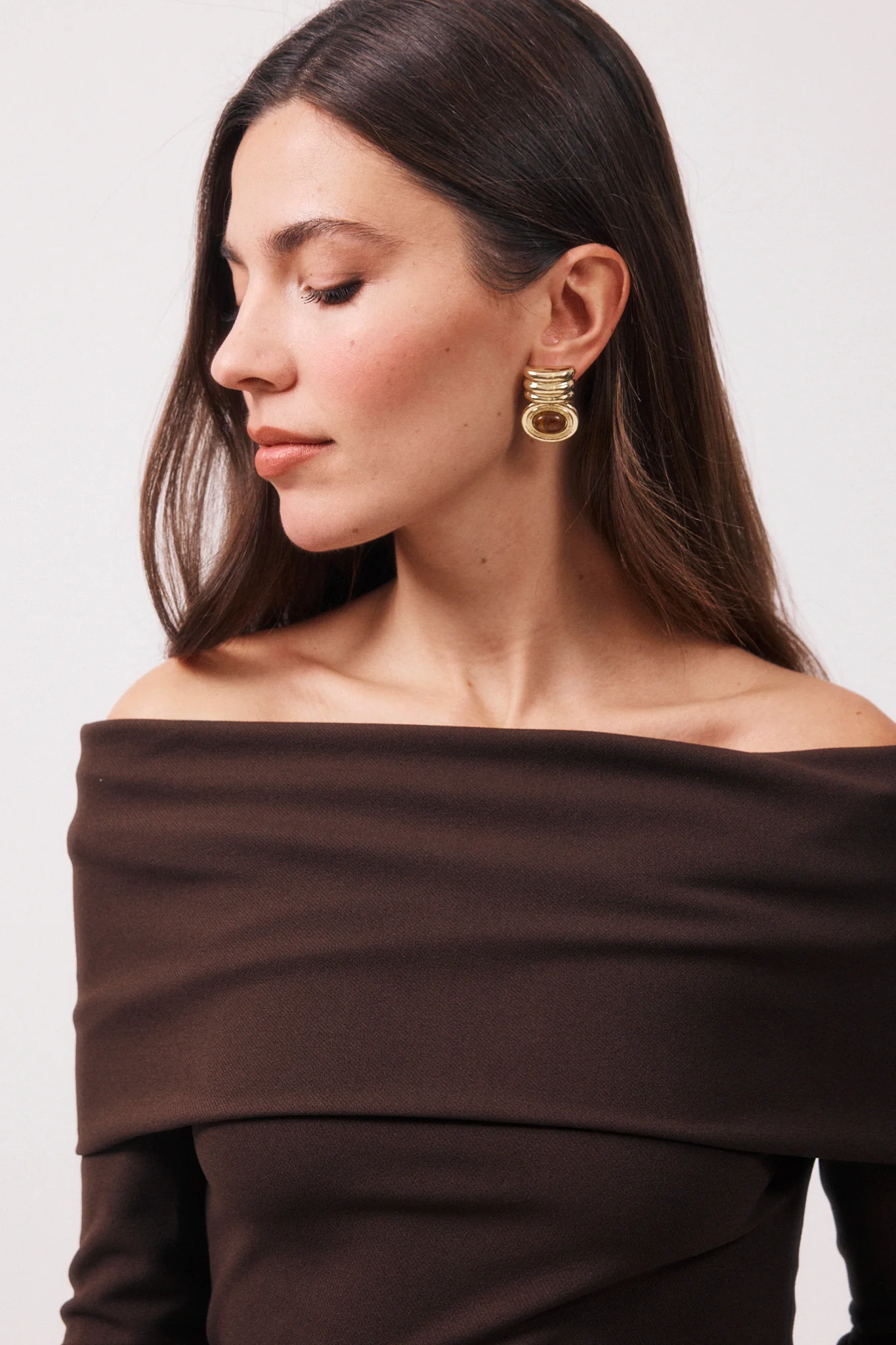 Lior | Boucles pierre ovale - Image 2