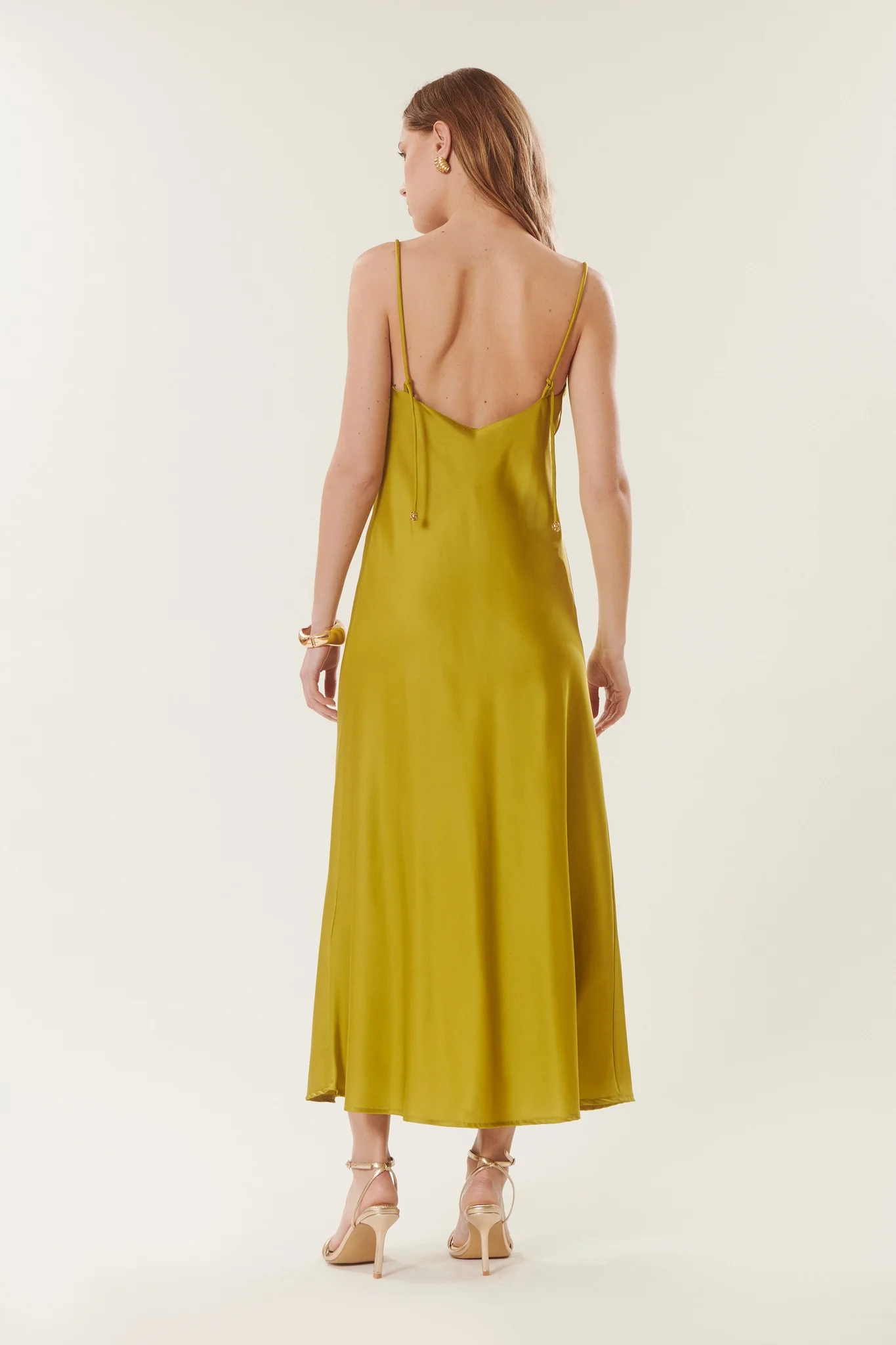 Nella | Robe satinée col bénitier - Image 4