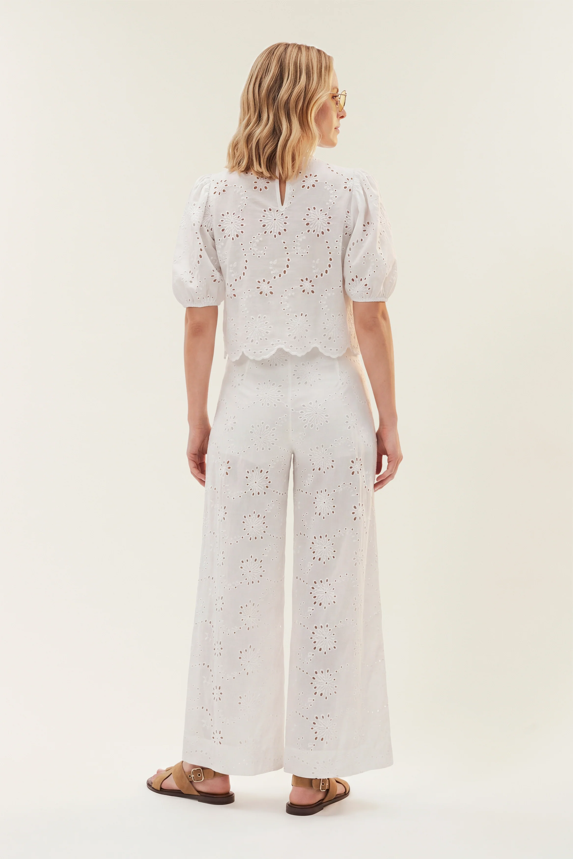 Stuart | Top manches bouffantes macramé - Image 3